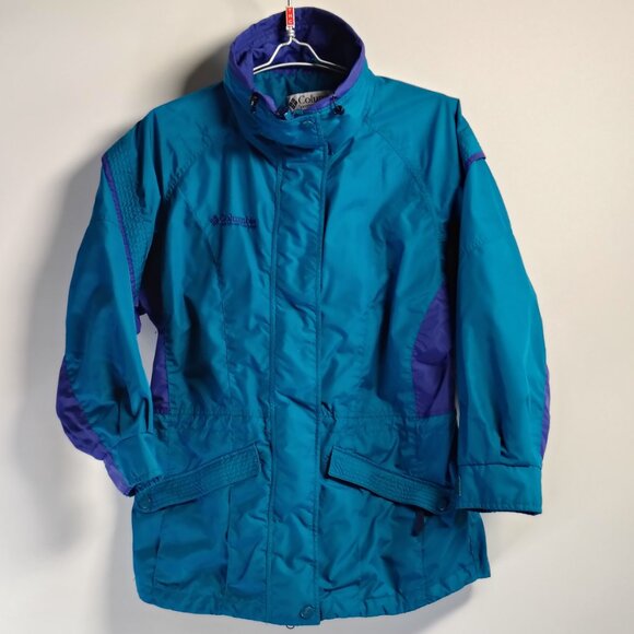 VINTAGE Columbia Gizzmo Jacket Women's Size Medium Teal Insulated Winter Coat - Picture 2 of 16